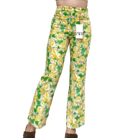Zara Pants - 🟣 Zara Womens Size Extra Small Floral Print Pants